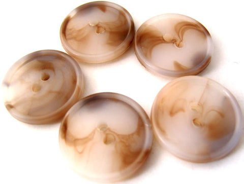 B1711C 20mm Mauve, Natural and Brown Swirl Nylon 2 Hole Buttons - Ribbonmoon