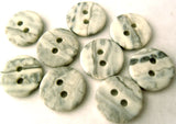 B1722 11mm Mixed Greys Matt Stone Effect 2 Hole Button - Ribbonmoon