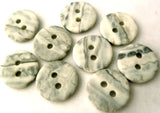 B1722C 11mm Tonal Stone Effect Grey Matt Sheen 2 Hole Buttons - Ribbonmoon