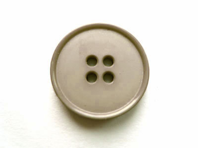 B17469 20mm Pale Grey Beige Matt Centre, Gloss Rim 4 Hole Button