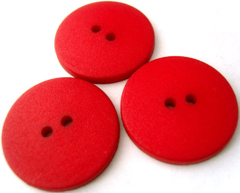 B1791 25mm Red Matt 2 Hole Button - Ribbonmoon