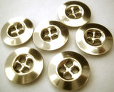 B1810 16mm Metal Silver 4 Hole Button - Ribbonmoon