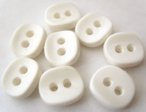 B1814 11mm White Gloss Curved Surface 2 Hole Button - Ribbonmoon