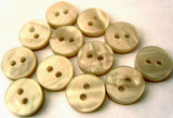 B1917 9mm Beige Based 2 Hole Button with an Iridescent Shimmer - Ribbonmoon