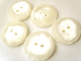 B1928 17mm Shimmery White Gloss 2 Hole Button - Ribbonmoon