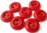 B1934C 14mm Red High Gloss 2 Hole Buttons - Ribbonmoon