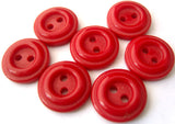 B1934 14mm Red High Gloss 2 Hole Button - Ribbonmoon