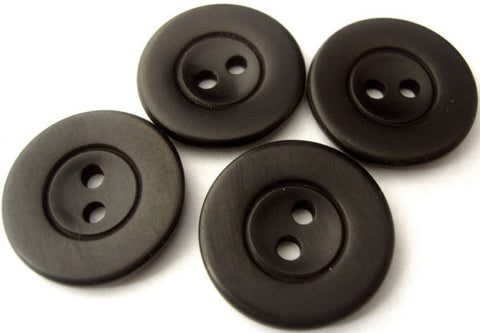 B1940C 20mm Black Soft Sheen 2 Hole Buttons - Ribbonmoon