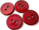 B1990 18mm Tonal Cardinal Red Shimmer 2 Hole Button - Ribbonmoon