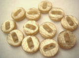 B2006C 9mm Shimmery Beige 2 Hole Buttons - Ribbonmoon