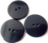 B2029 23mm Navy Gloss Acrylic 2 Hole Button - Ribbonmoon