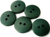 B2032C 17mm Holly Green Soft Sheen 2 Hole Buttons - Ribbonmoon
