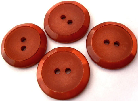 B18186 20mm Russet Iced Matt Centre 2 Hole Button