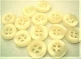 B2045 8mm Ivory Cream Iced Shimmery Sheen 4 Hole Button