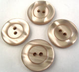 B2061 23mm Tonal Grey Beige Shimmery Pearlised 2 Hole Button - Ribbonmoon