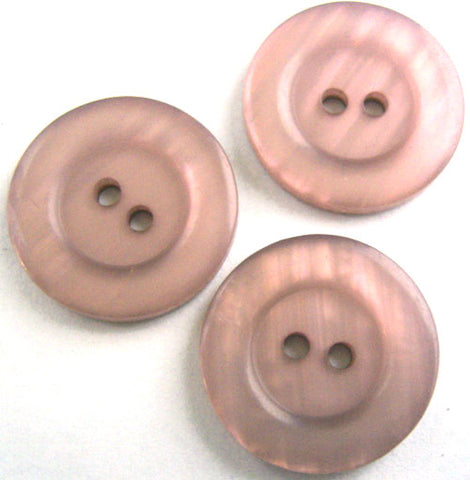 B2068 23mm Tonal Pink Mauve Polyester Rounded Rim 2 Hole Button