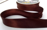 BB2092 25mm Congo Brown Satin Bias Binding Tape