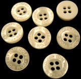 B2092C 11mm Pearlised Bridal White Buttons with Lettering on the Rim - Ribbonmoon