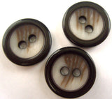 B2106 25mm Black, Naturals and Pale Brown Chunky 2 Hole Button - Ribbonmoon