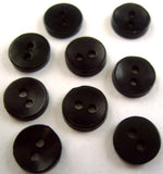 B2124 8mm Deepest Blackberry (almost black) Small Doll Button - Ribbonmoon