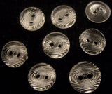 B2126 10mm Clear Glass Effect 2 Hole Button - Ribbonmoon