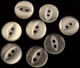 B16177 10mm White 2 Hole Polyester Fish Eye Button