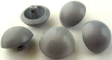 B2169 19mm Dusky Grey Blue Glossy Half Ball Shank Button - Ribbonmoon