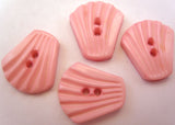 B14916 19mm Baby Pink Shell Shape Gloss 2 Hole Button