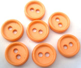 B2276 14mm Bright Deep Peach Matt Centre 2 Hole Button - Ribbonmoon