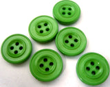 B2277 16mm Pale Emerald Green Gloss 4 Hole Button - Ribbonmoon