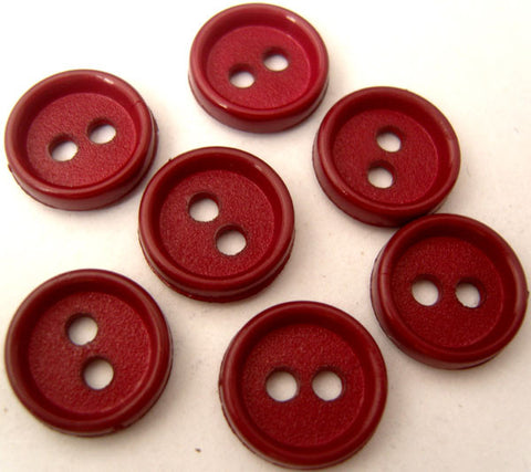 B2299 14mm Deep Claret Nylon 2 Hole Button, Matt Centre, Gloss Rim
