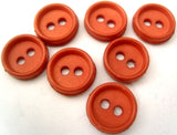 B2301 14mm Dusky Apricot Matt Centre 2 Hole Button - Ribbonmoon