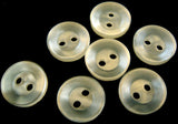 B2312 11mm Ivory Tint Translucent and Pearlised 2 Hole Button - Ribbonmoon