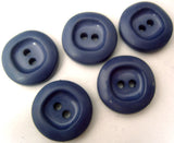 B2319 19mm Blue Iris Gloss 2 Hole Button - Ribbonmoon