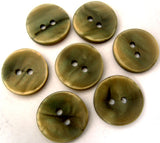 B15160 15mm Green Grey Pearlised Surface and Iridescent 2 Hole Button