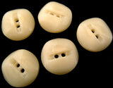 B2357 18mm Tonal Dull Cream Domed 2 Hole Button - Ribbonmoon