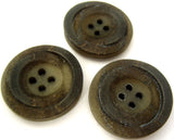 B2364 23mm Dusky Olive Green Matt Stone Effcet 4 Hole Button - Ribbonmoon