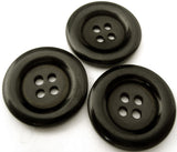 B14918 25mm Black Gloss 4 Hole Button