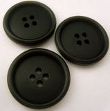B10194 25mm Black Soft Sheen 4 Hole Button