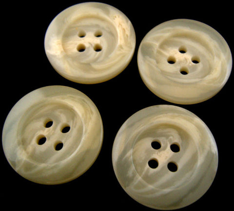 B14961 22mm Tonal Creams Horn Effect Matt Centre 4 Hole Button