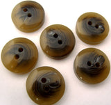 B2447 15mm Olive and Greys Chunky High Gloss 2 Hole Button - Ribbonmoon