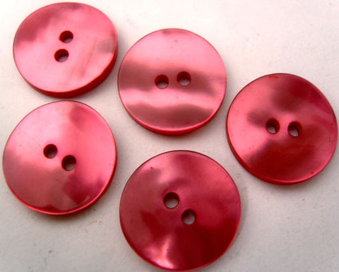 B2460 20mm Pearlised Dusky Sugar Pink Shimmery 2 Hole Button - Ribbonmoon
