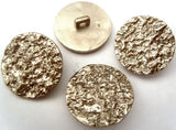 B2467C 23mm Silver Gilded Poly Molten Metal Effect Shank Buttons - Ribbonmoon