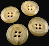 B2474 25mm Tonal Creams Horn Effect Matt Centre 4 Hole Button - Ribbonmoon