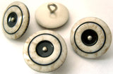B14973 18mm Black, Natural White and Beige Gloss Shank Button