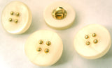 B2531 18mm Tonal Cream and Gilded Gold Poly Shank Button - Ribbonmoon