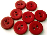 B2549 11mm Scarlet Berry Red Bone Sheen 2 Hole Button
