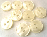 B2559 11mm Bridal White Pealised Shimmery 2 Hole Button - Ribbonmoon