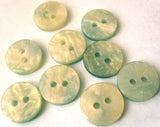 B2568 11mm Reversible Pearlised and Blue Shimmery 2 Hole Button