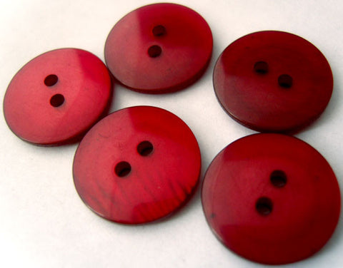 B2586 18mm Cardinal Red Pearlised Surface 2 Hole Button - Ribbonmoon
